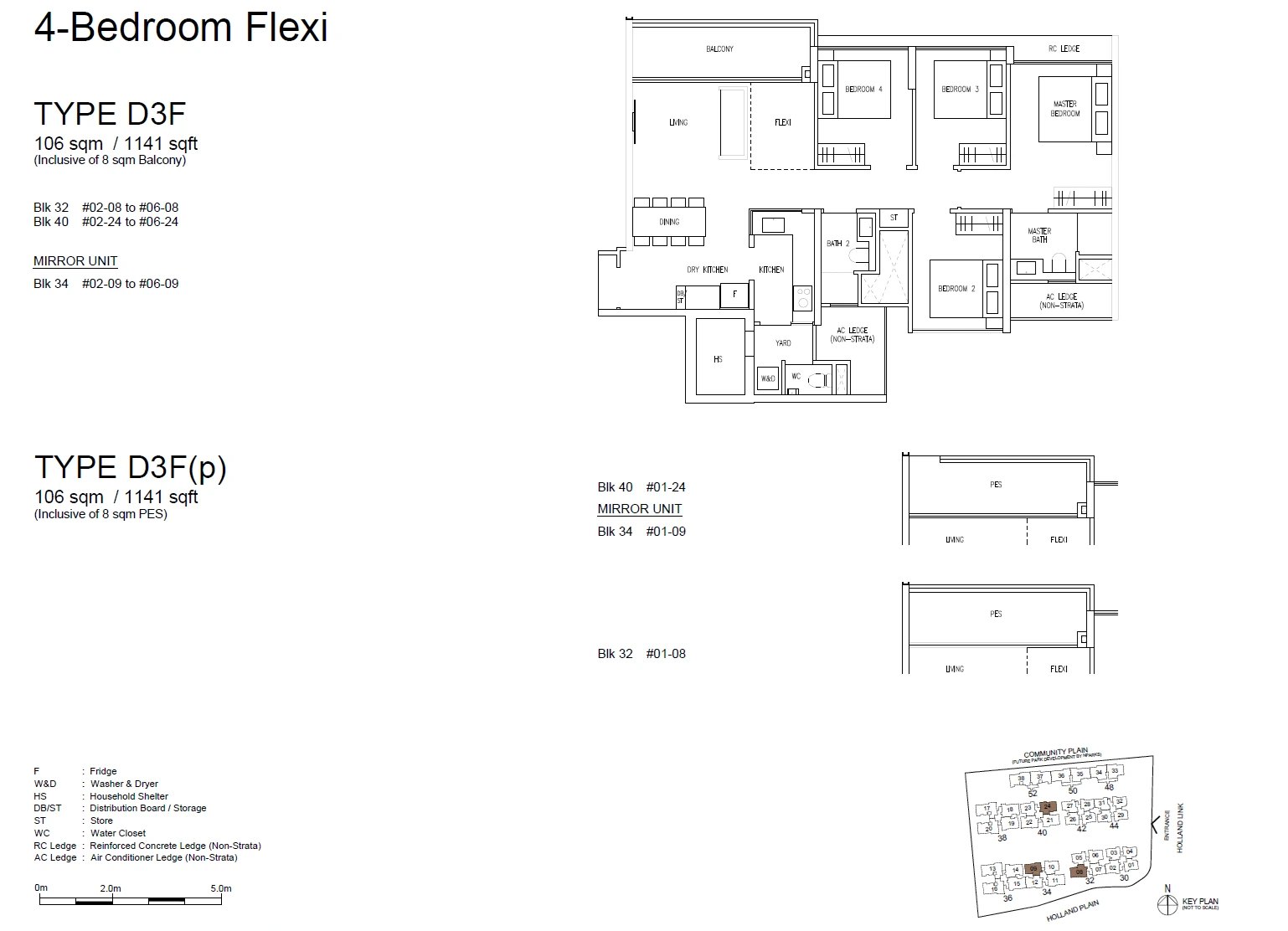 Floor plan type D3F