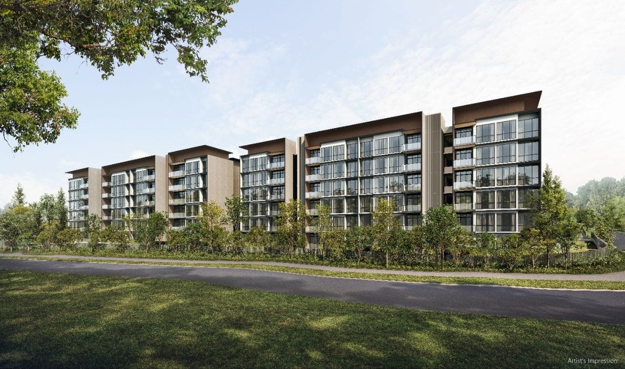Amberwood at Holland seen from the Holland Green Linear Park — artist's impression
